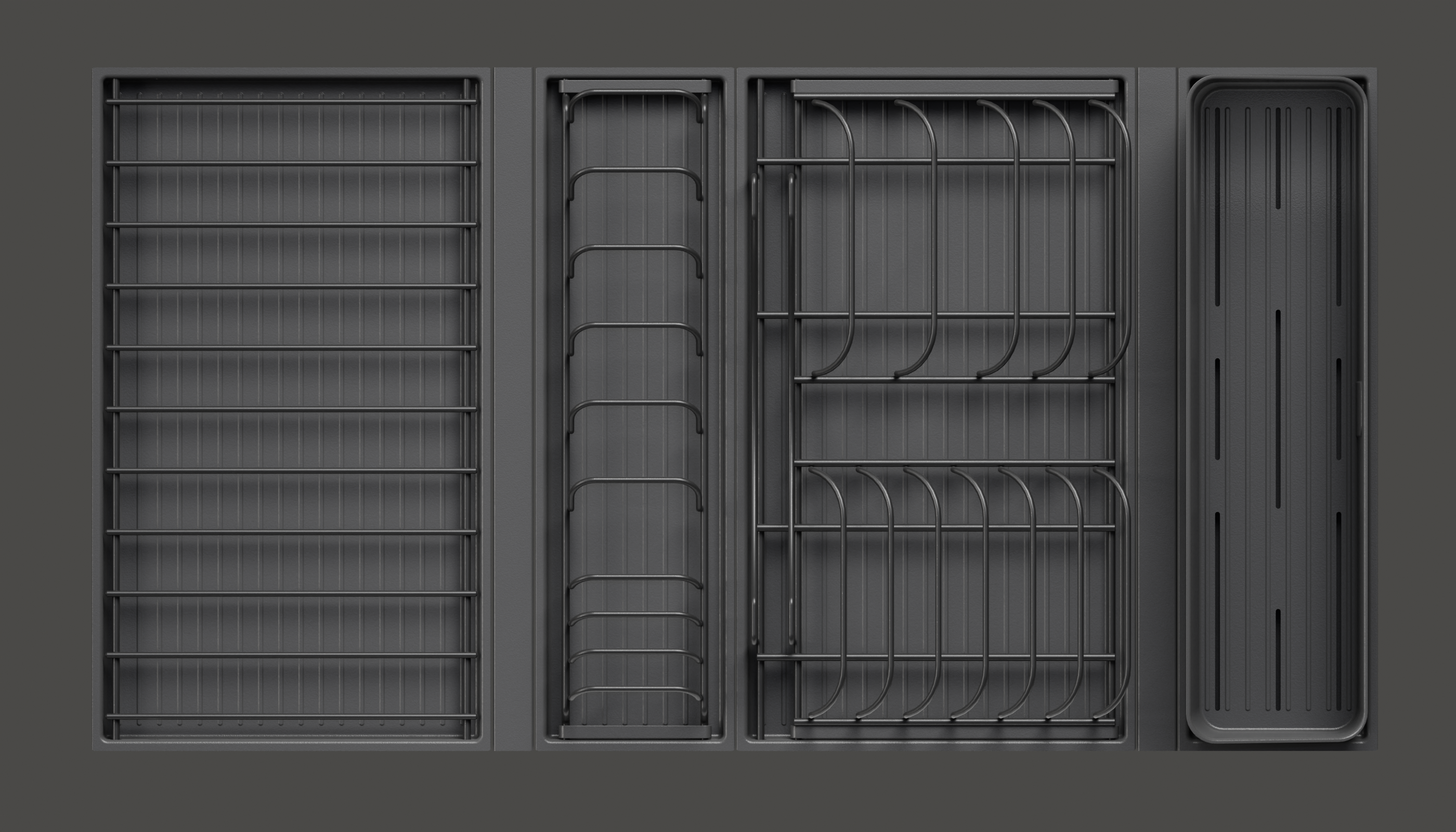 Сушка выдвижная Ф1234 Дайнинг Агент 900 мм крепление к фасаду Kessebohmer | официальный магазин