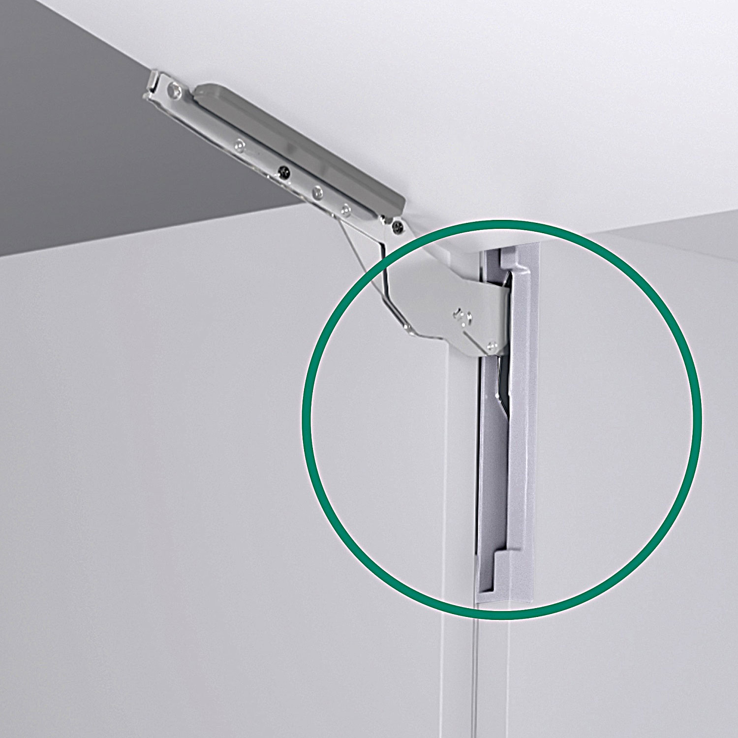 Комплект для торцевой части ФриСлим Флап при врезном монтаже, СЕРЫЙ