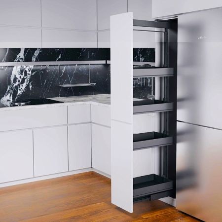 КОМПЛЕКТ ПВ, Диспенса 90° 300 мм, H 1200-1600, Арена ПЬЮР, 4 полки, цвет АНТРАЦИТ